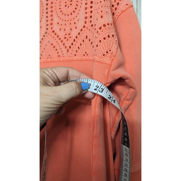 Soft Surroundings Ellie Topper Cardigan M Coral Reef Cottagecore Lagenlook - Picture 12 of 12